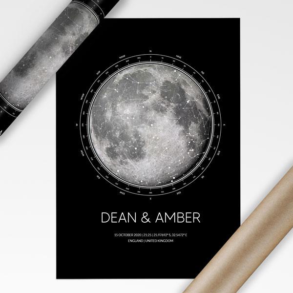 SM | Personalised Moon Phase & Star Map