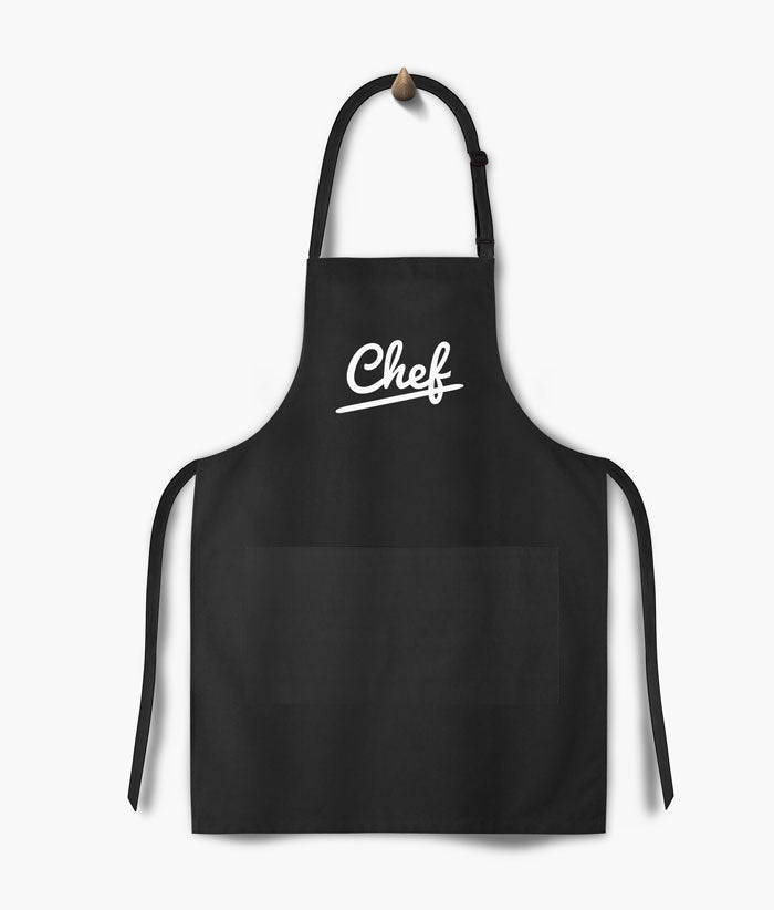 chef personalised apron black