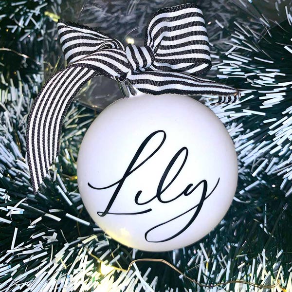 6cm Personalised Christmas Bauble