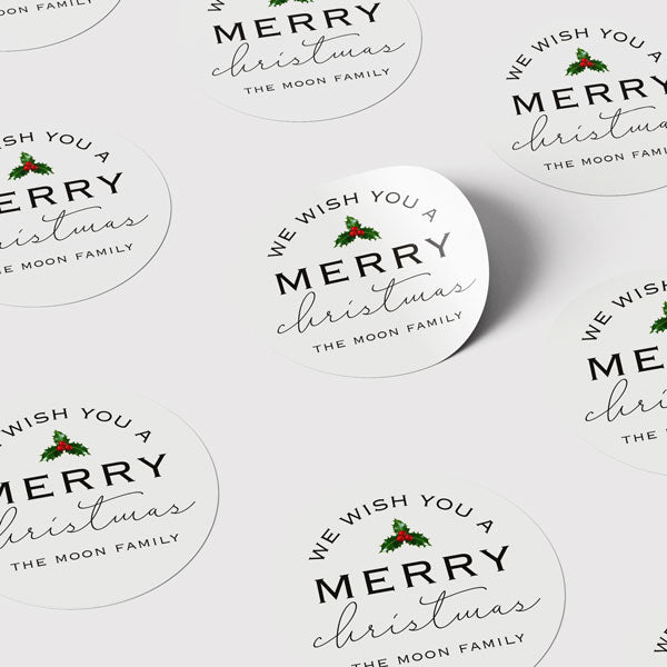 Personalised Christmas Stickers | Merry Christmas