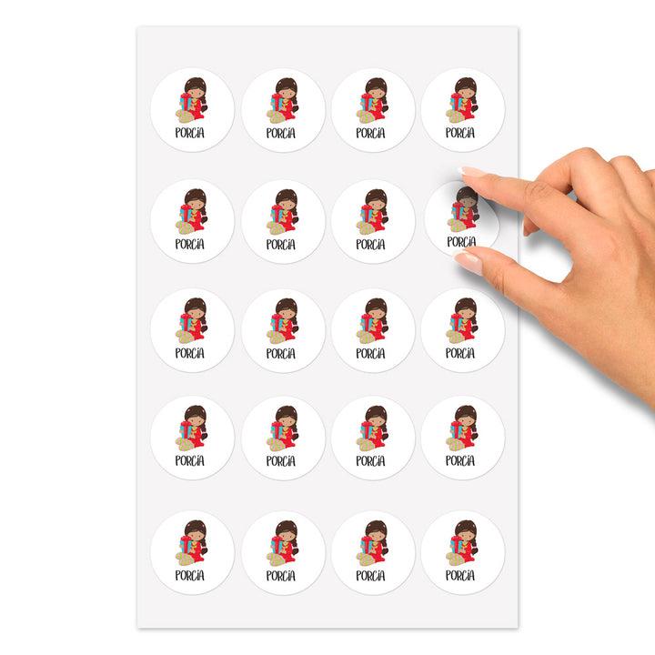 Personalised Christmas Stickers | Girl