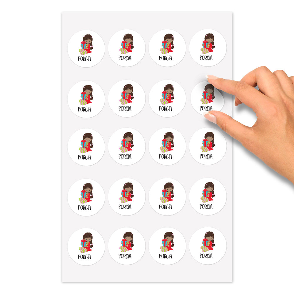 Personalised Christmas Stickers | Girl
