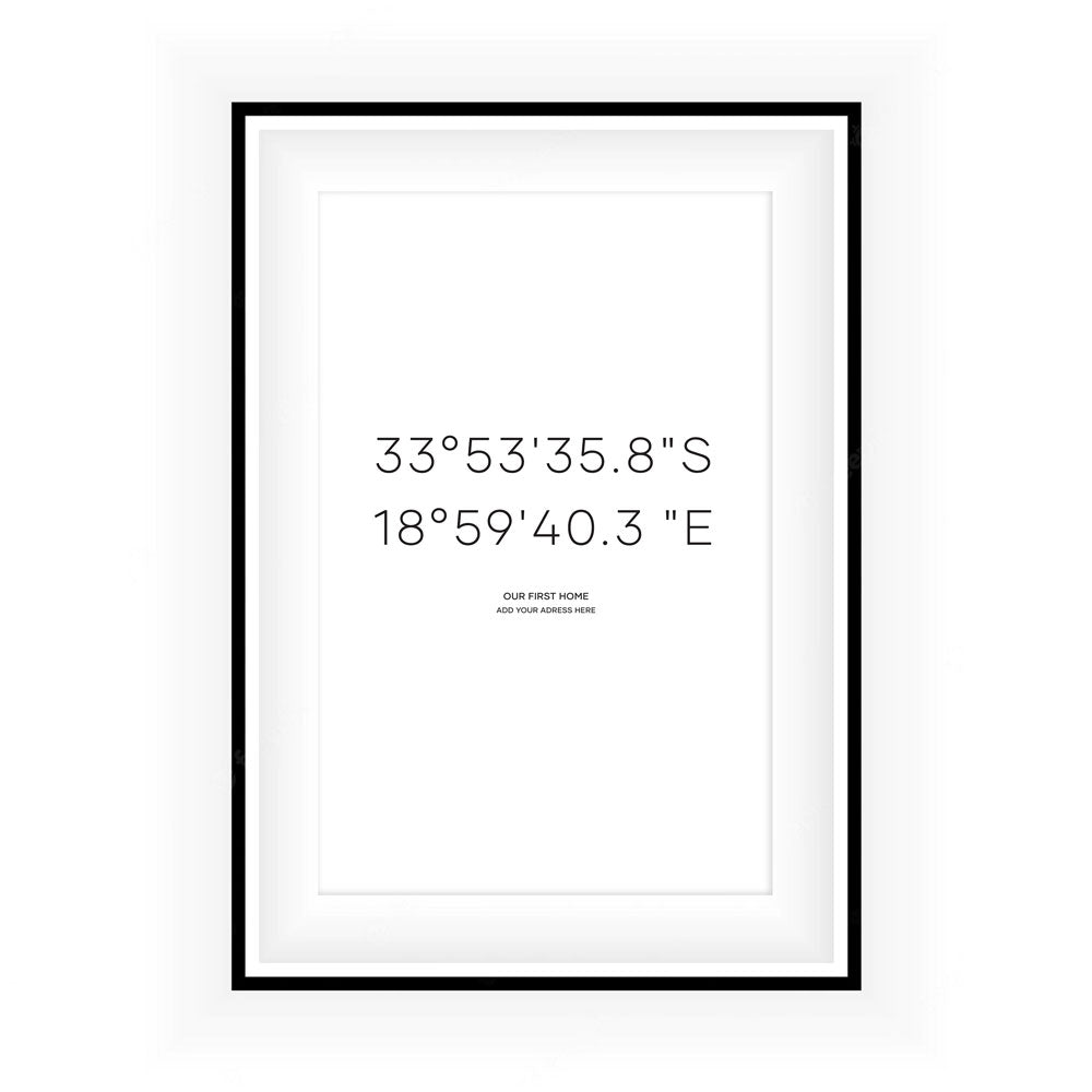 Personalised Coordinates Poster