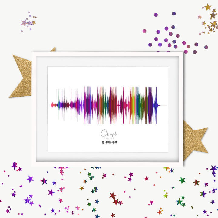 colourful multicolour  sound wave