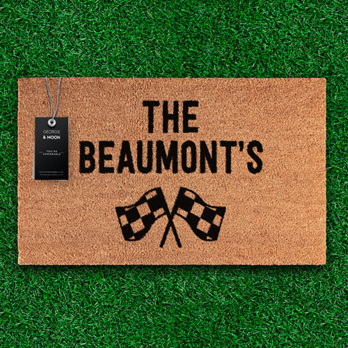 Personalised Doormat Flag and Names