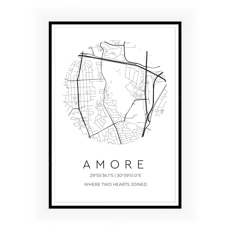 Personalised City Map Art Poster | Circle