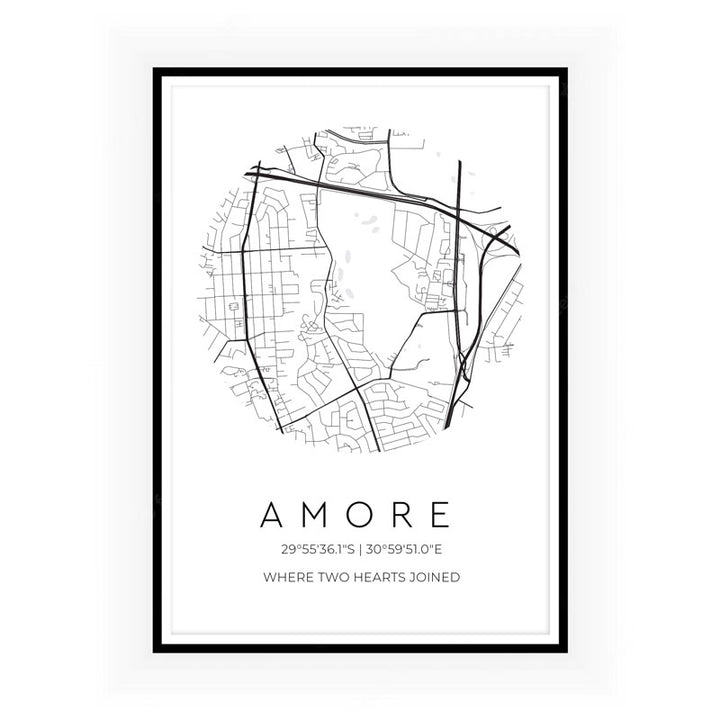 Personalised City Map Art Poster | Circle