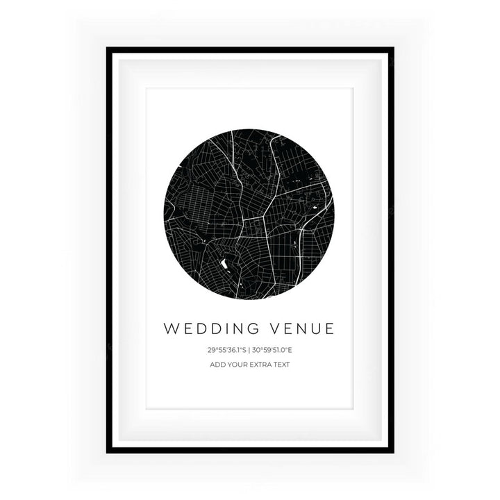 Personalised City Map Art Poster | Circle