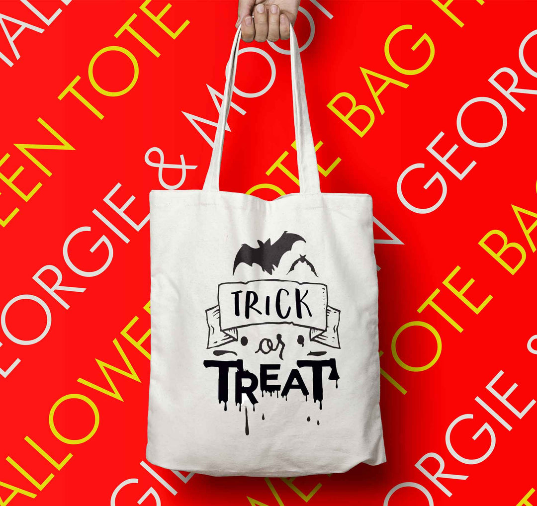 PERSONALISED HALLOWEEN TOTE BAG TRICK OR TREAT - Georgie & Moon