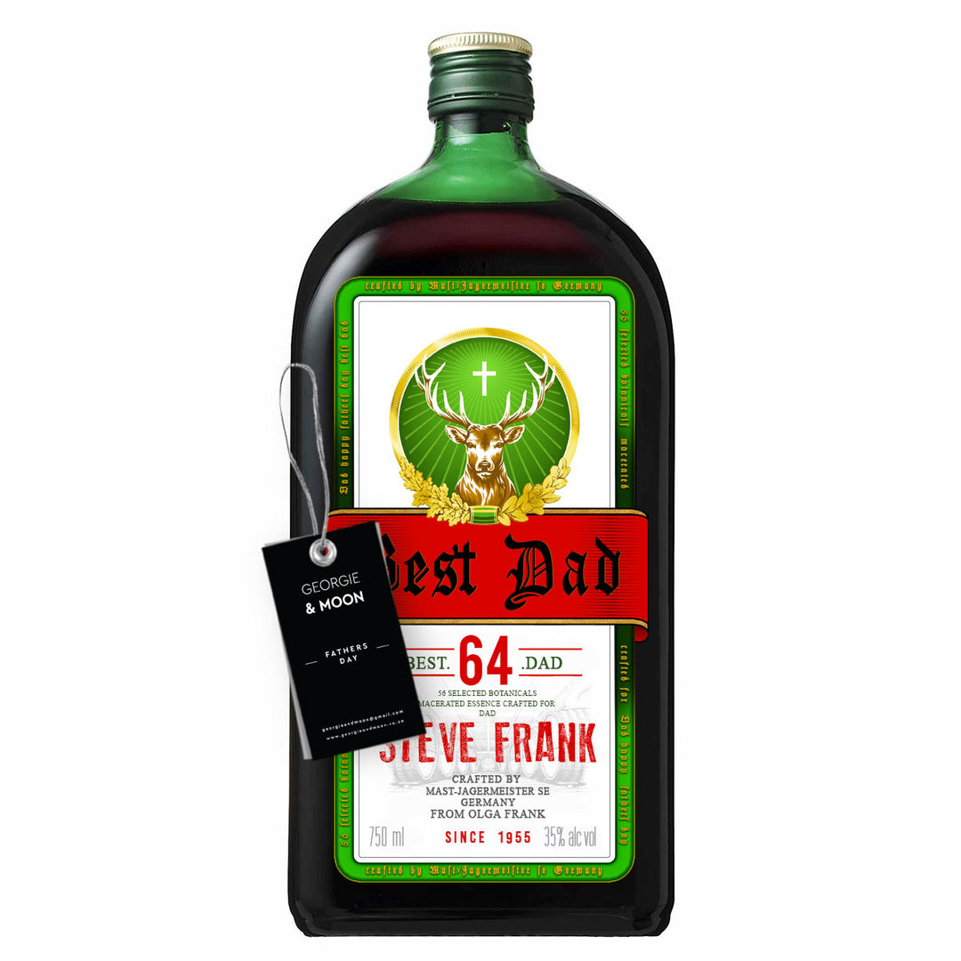 PERSONALISED LABEL JAGERMEISTER Herbal Liqueur (1 x 750ML) - Georgie & Moon