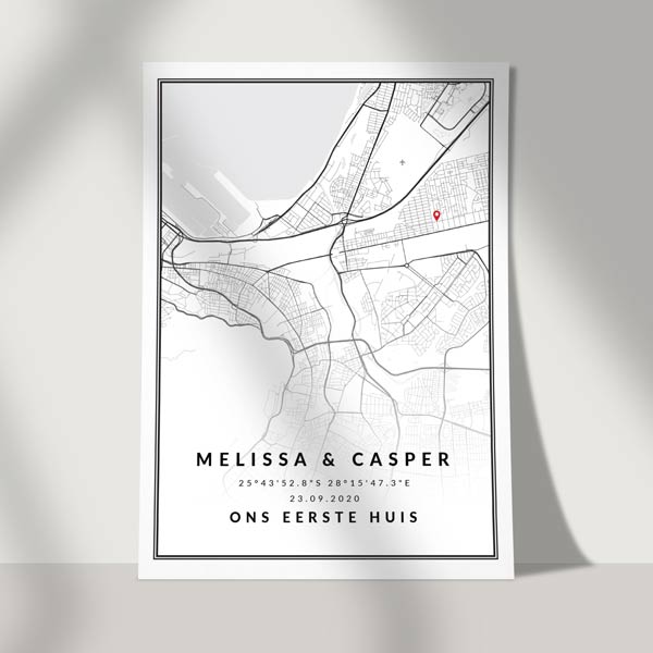 mapped art poster print - city road map art poster