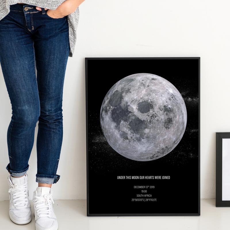 PERSONALISED MOON PHASE - UNDER THIS MOON | MM1 - Georgie & Moon