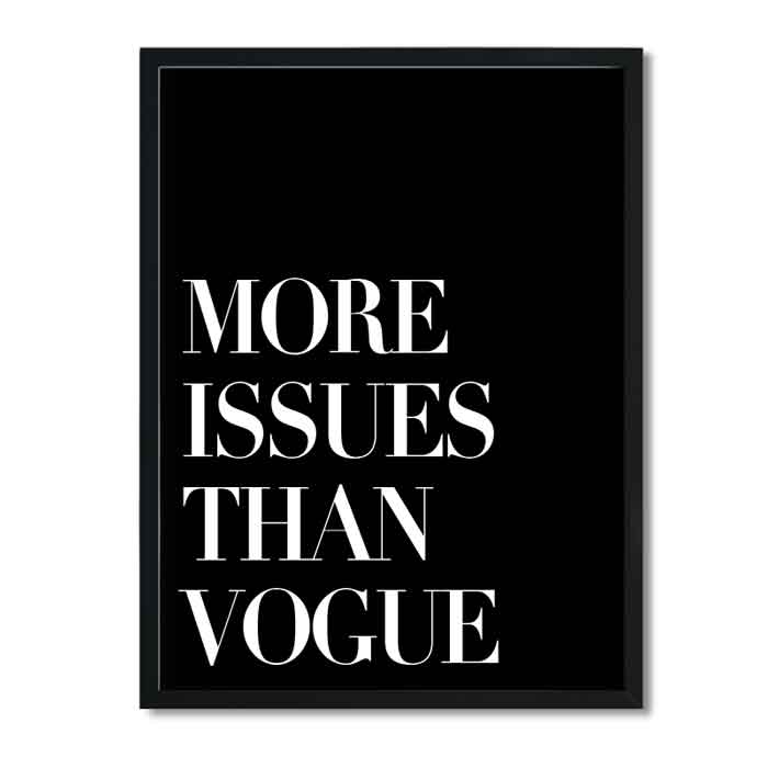 Fashion Poster | More Issues Than Vogue