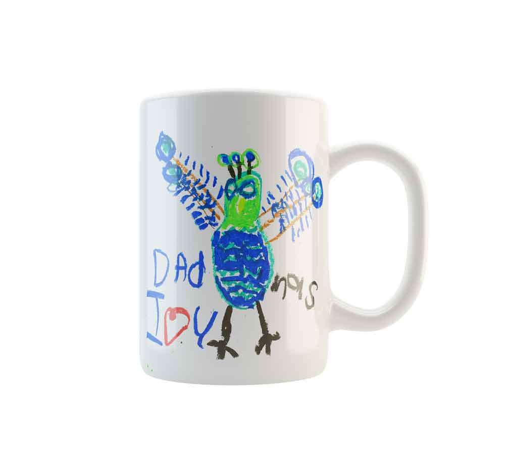 your child's artwork on a mug - Georgie & Moon