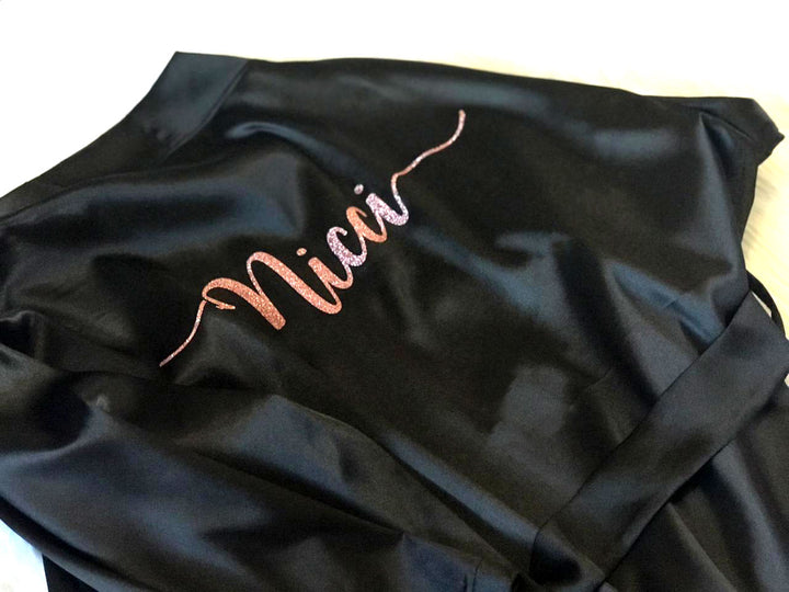 PERSONALISED BRIDAL DRESSING GOWN - SATIN - Georgie & Moon