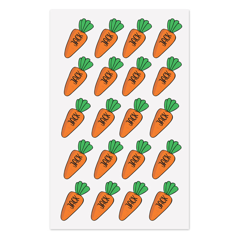 Personalised Easter Carrot Stickers