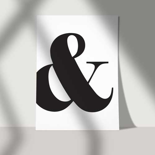 & ampersand poster print