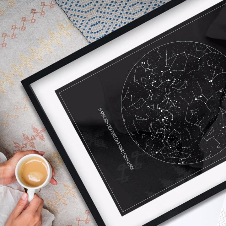 PERSONALISED STAR MAP - UNDER THESE STARS - SM18 - Georgie & Moon