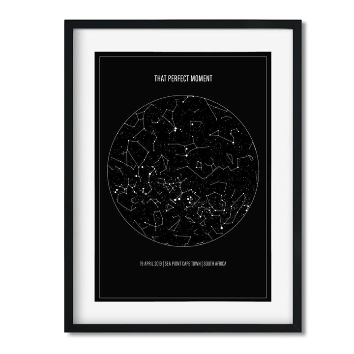 PERSONALISED STAR MAP - UNDER THESE STARS - SM18 - Georgie & Moon