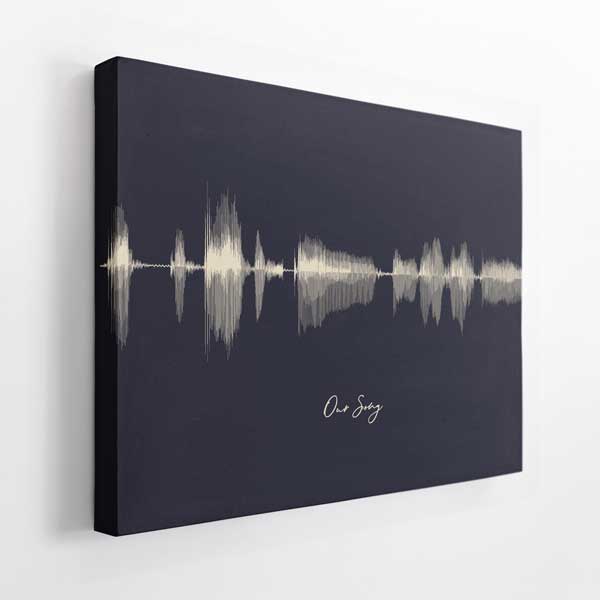 Personalised Sound Wave Art Canvas | Text & Sound Wave
