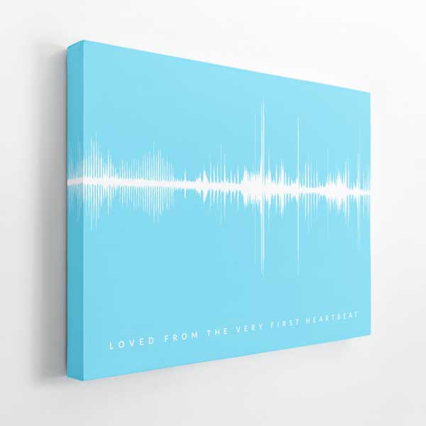 Personalised Sound Wave Art Canvas | Text & Sound Wave