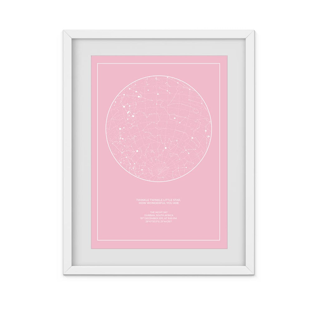 PERSONALISED STAR MAP - UNDER THESE STARS | SMC001 - Georgie & Moon