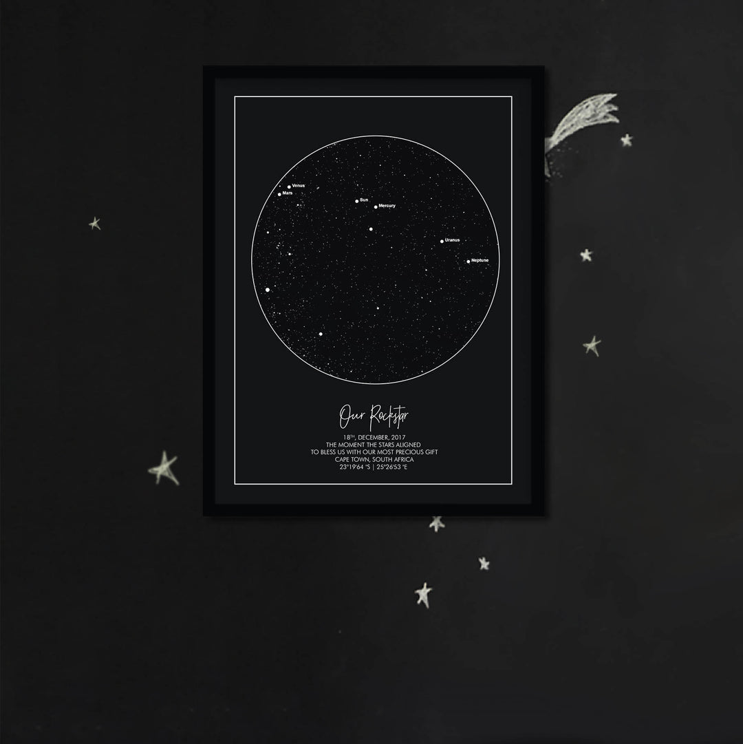 PERSONALISED STAR MAP - Georgie & Moon