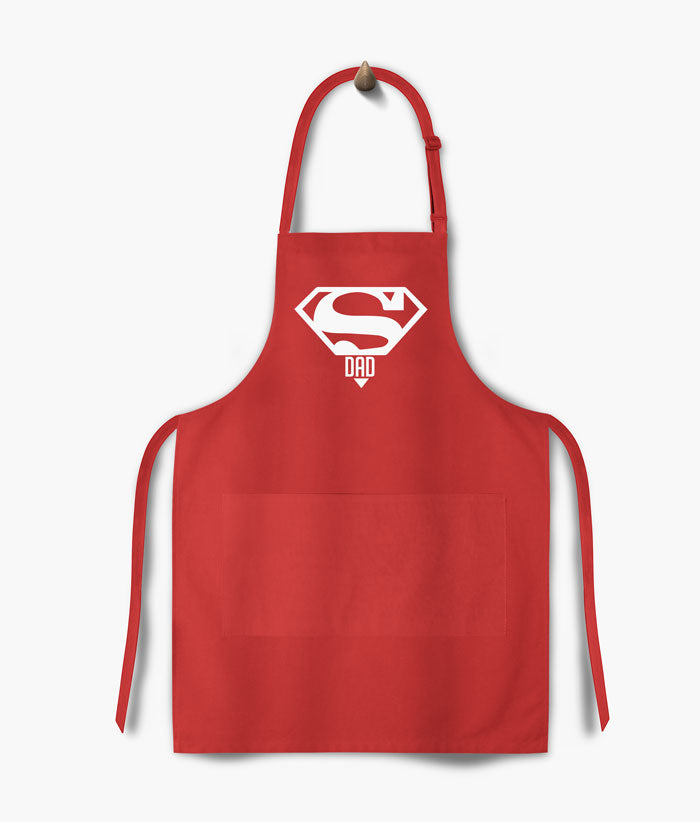 super dad personalised apron red