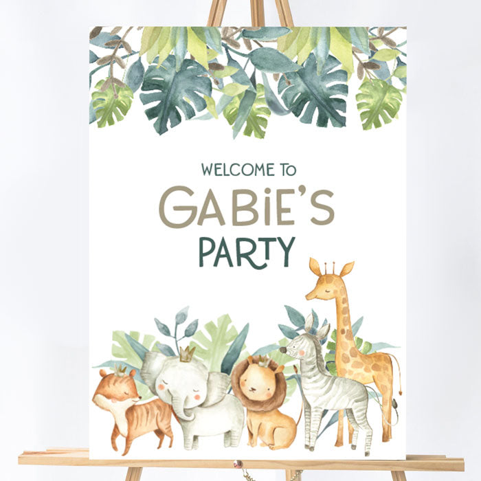 Baby Wild Animals Welcome Sign Board - Animals