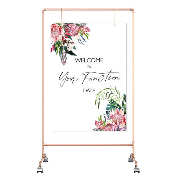 Personalised Welcome Sign Board - Tropical Protea's