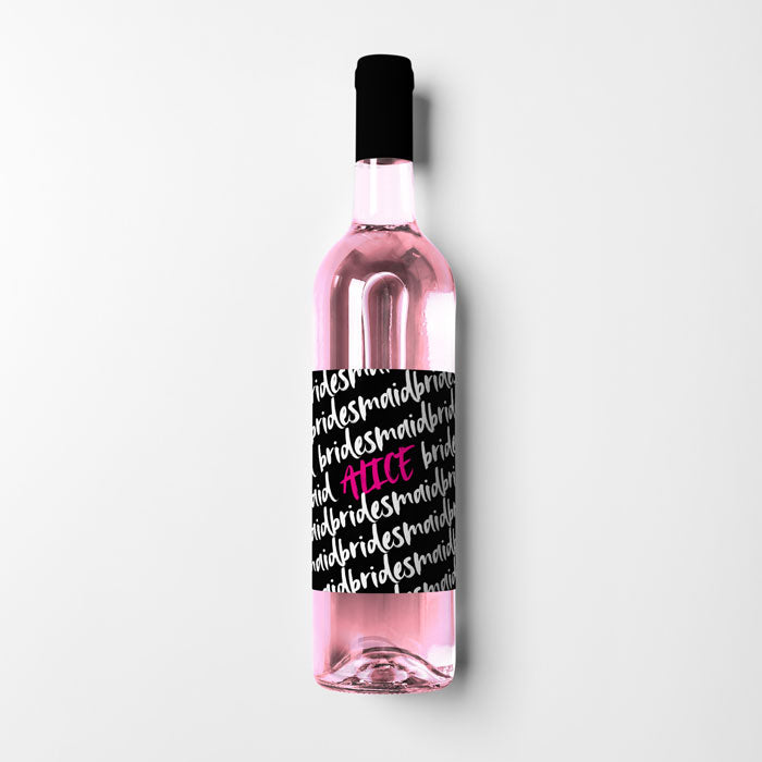 Personalised Wine Label | Bridesmaid